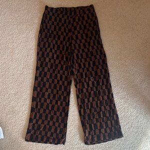 Old Navy Brown and Black Plaid Pants